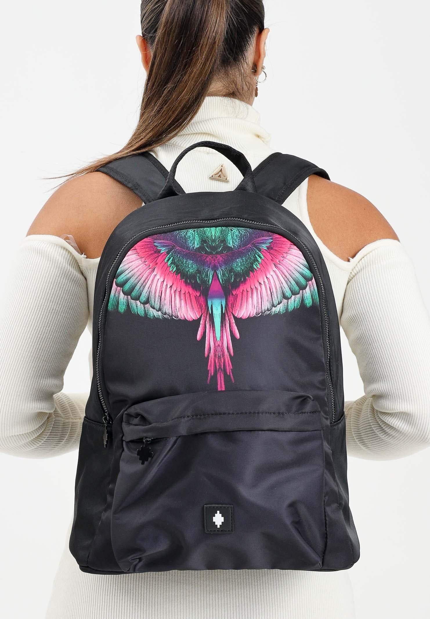 MARCELO BURLON COUNTY OF MILAN Black backpack for men and women