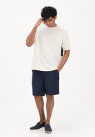 TOMMY HILFIGER T-shirt a manica corta panna da uomo con maxi stampa flag MW0MW42382 Z00 TOMMY HILFIGER 