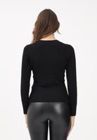 JDY Maglioncino girocollo nero da donna con motivo geometrico 15207694 BL JDY 