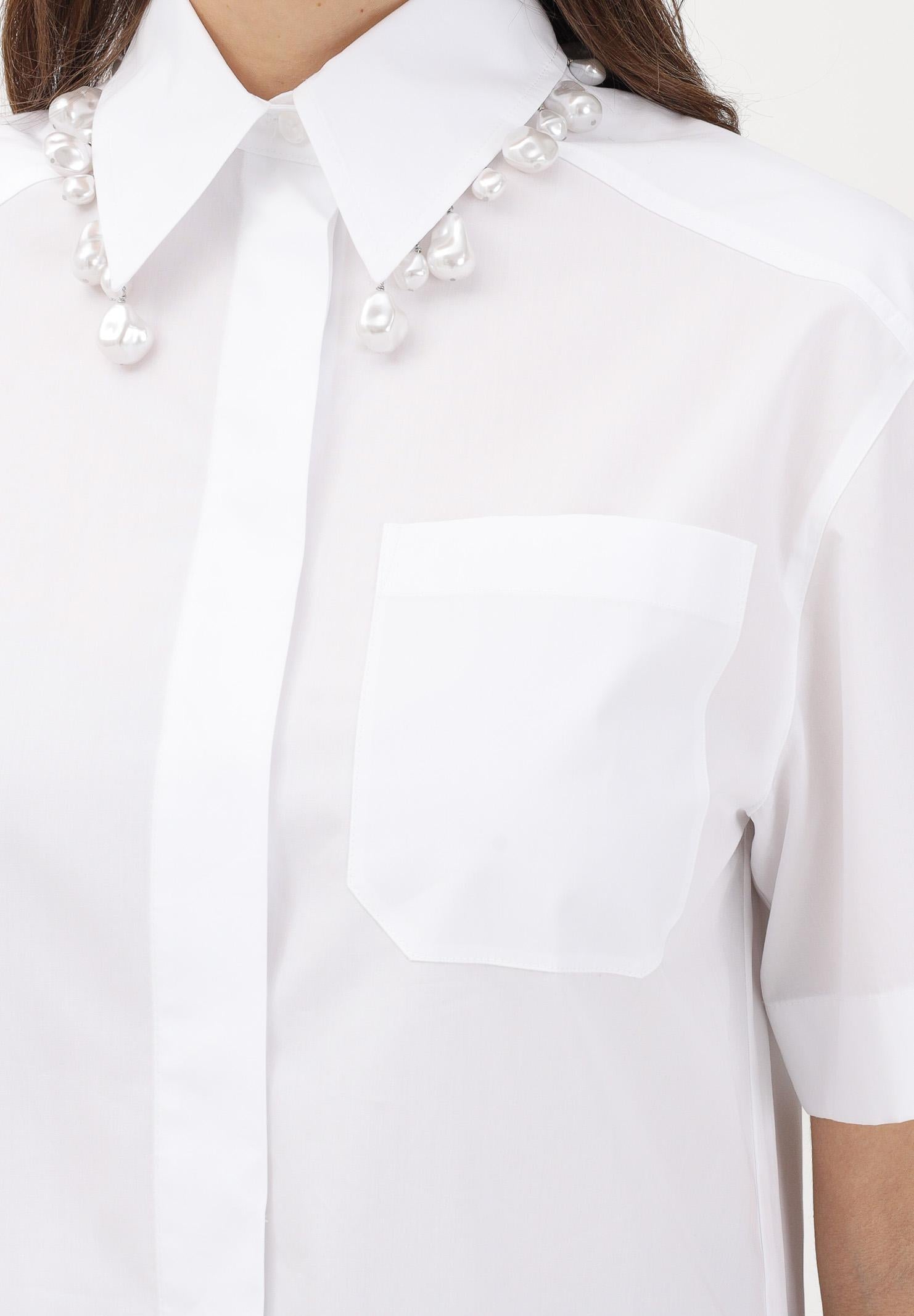 SPORTMAX Camicia a manica corta SPXCOGNAC bianca da donna 2612111072600 001 SPORTMAX 