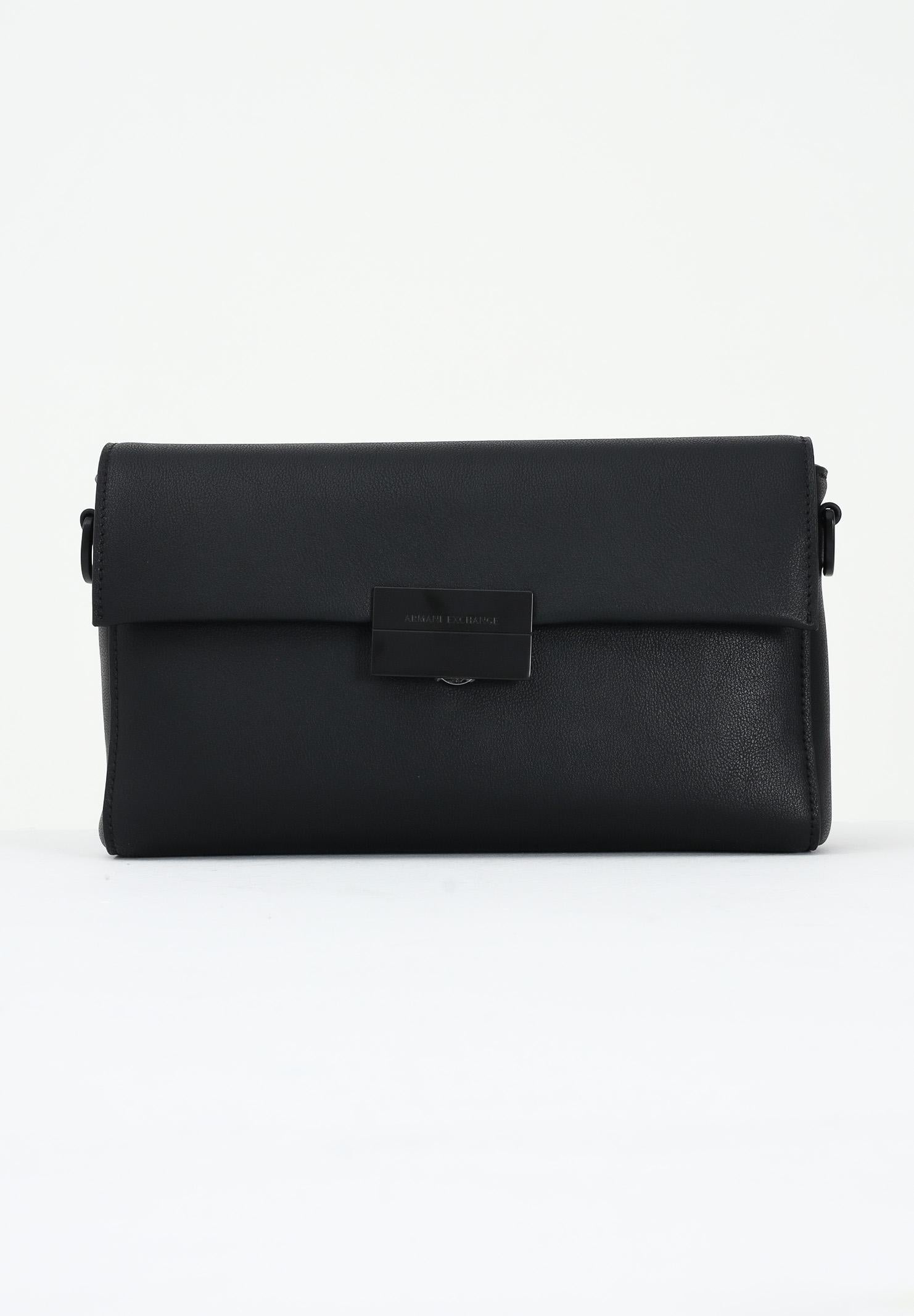 ARMANI EXCHANGE Borsa a tracolla nera da donna con patta magnetica logata XM001643AF17209 UC001 ARMANI EXCHANGE 