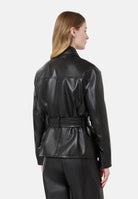 MAX MARA Giacca biker in pelle nera MSTGIUSTO da donna. 2626446011600 004 MAXMARA 