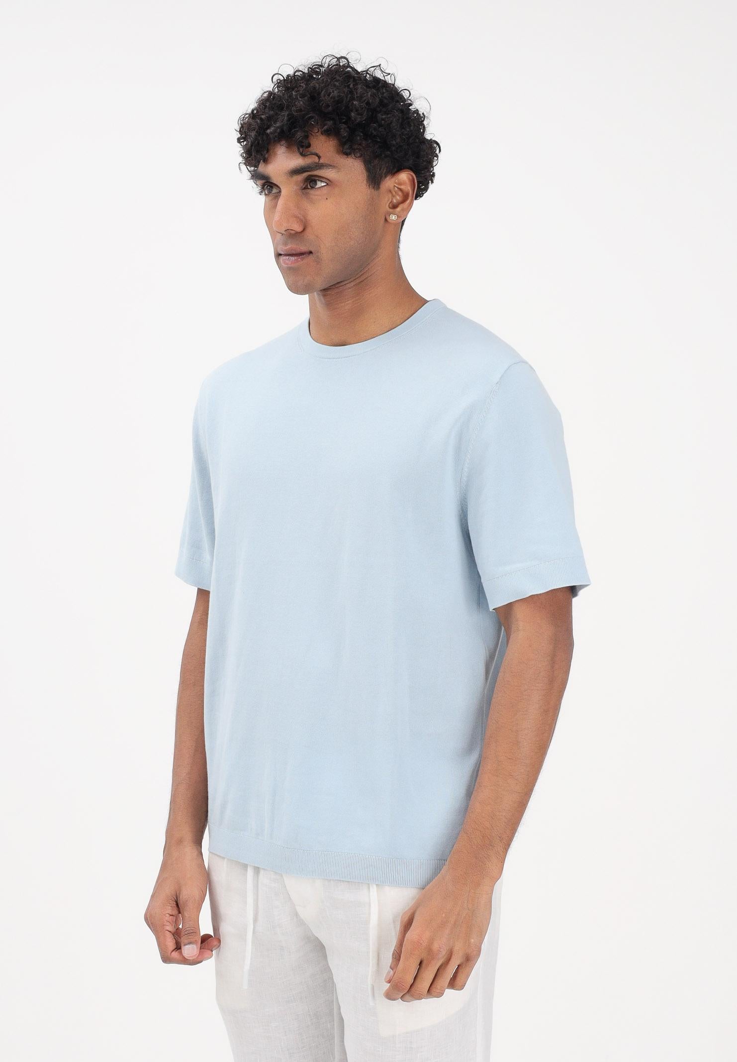 SELECTED HOMME Maglia a manica corta celeste da uomo 16099828 SK SELECTED HOMME 