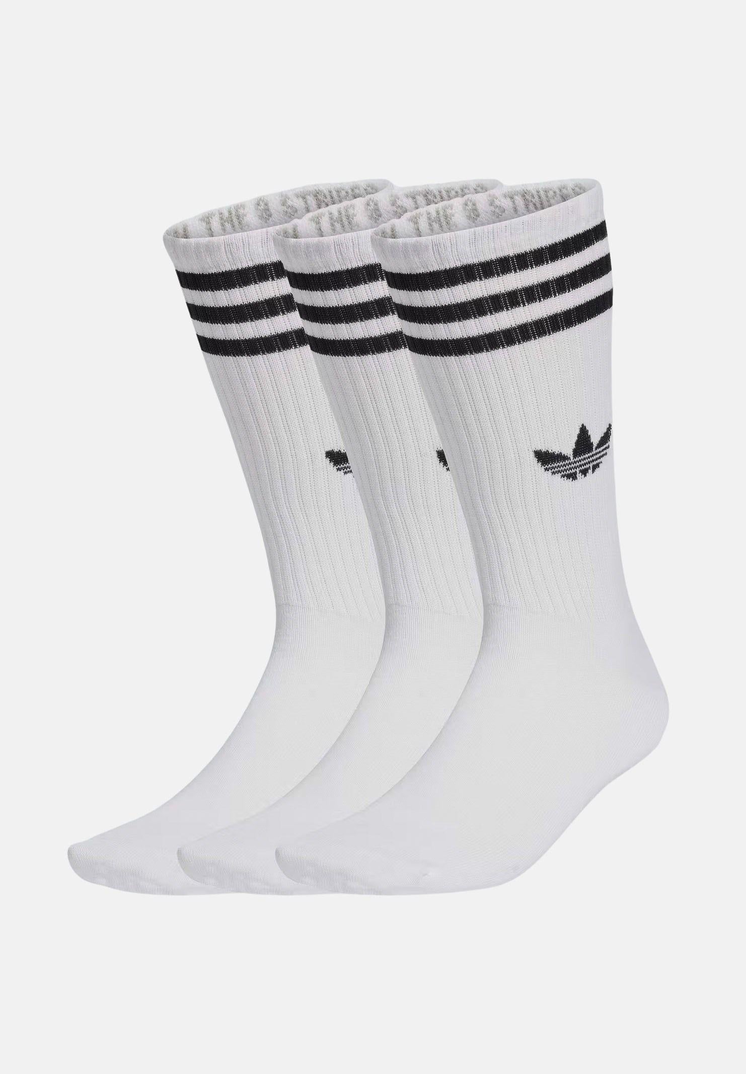 ADIDAS ORIGINALS Calzini (3 paia) 3-Stripes High bianchi per uomo e donna JV7416 . ADIDAS ORIGINALS 