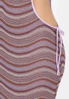 F**K Abito lungo lilla da donna con cut-out laterali FK26-SW0657MC . F**K 
