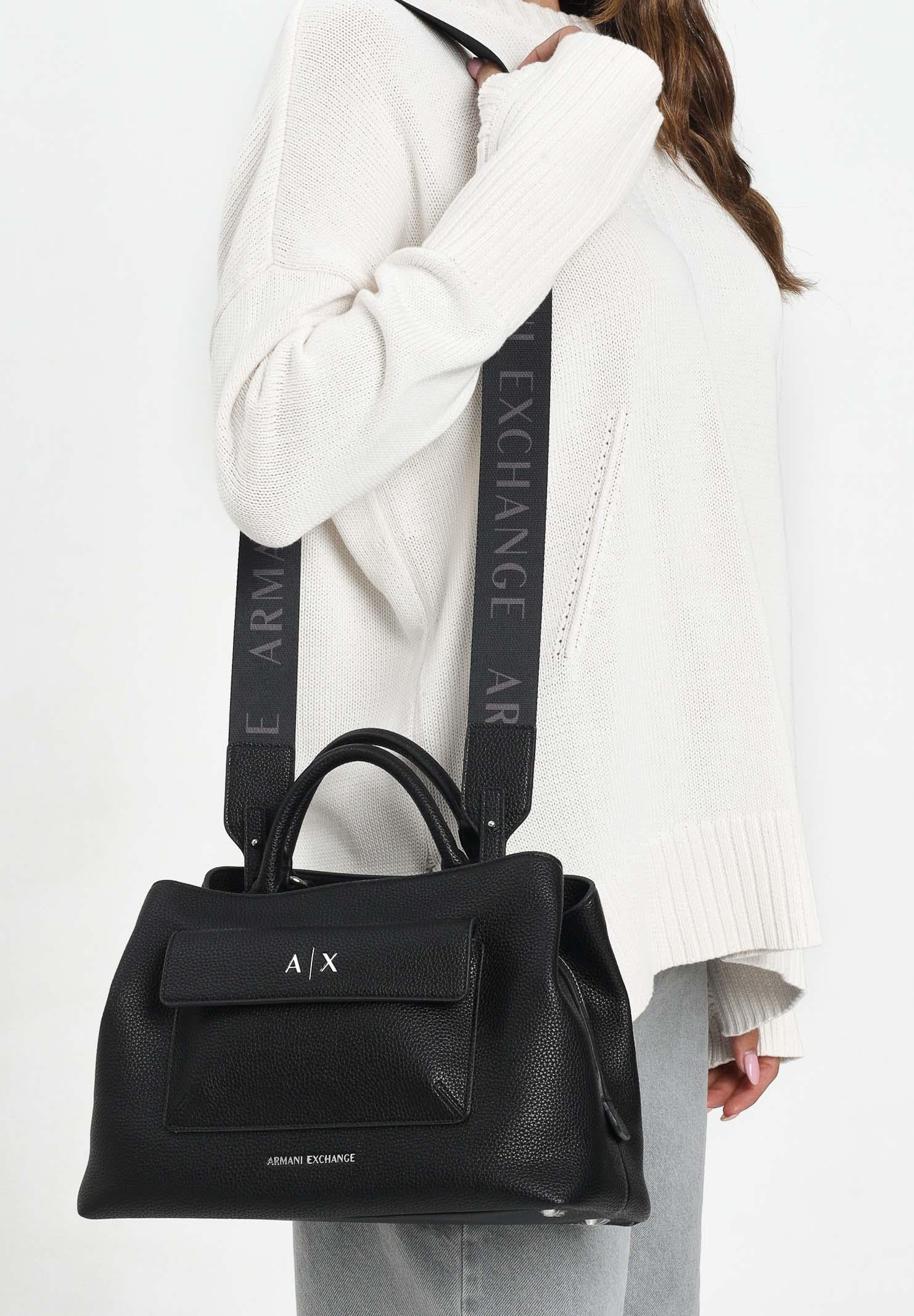 ARMANI EXCHANGE Borsa a mano nera da donna con logo XW001545AF17019 UC001 ARMANI EXCHANGE 