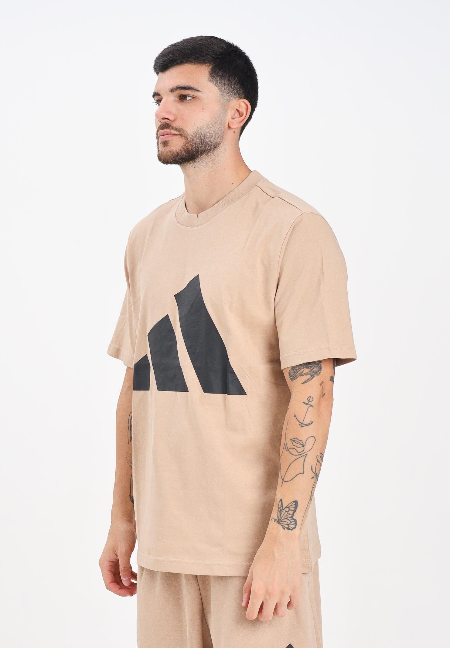 ADIDAS PERFORMANCE T-shirt a manica corta Essentials Big Logo beige da uomo JX3281  ADIDAS PERFORMANCE 