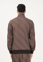 ADIDAS ORIGINALS Felpa con zip Firebird Loose Monogram marrone e rosa per uomo e donna KE1677 . ADIDAS ORIGINALS 