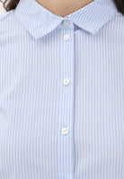 JDY Camicia a manica lunga da donna realizzata in tessuto azzurro chiaro con sottile motivo a righe 15149877 CABLWI JDY 