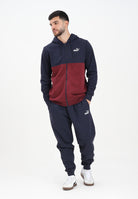 PUMA Tuta blu e bordeaux da uomo con logo 692158 16 PUMA 