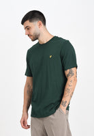 LYLE & SCOTT T-shirt a manica corta verde da uomo con patch logo TS400VOG W486 LYLE & SCOTT 