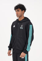 ADIDAS PERFORMANCE Felpa con zip MERCEDES-AMG PETRONAS FORMULA 1 TEAM DNA nera da uomo KE5910 . ADIDAS PERFORMANCE 