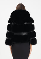 YES LONDON Pelliccia nera da donna ECO031 NE YES LONDON 