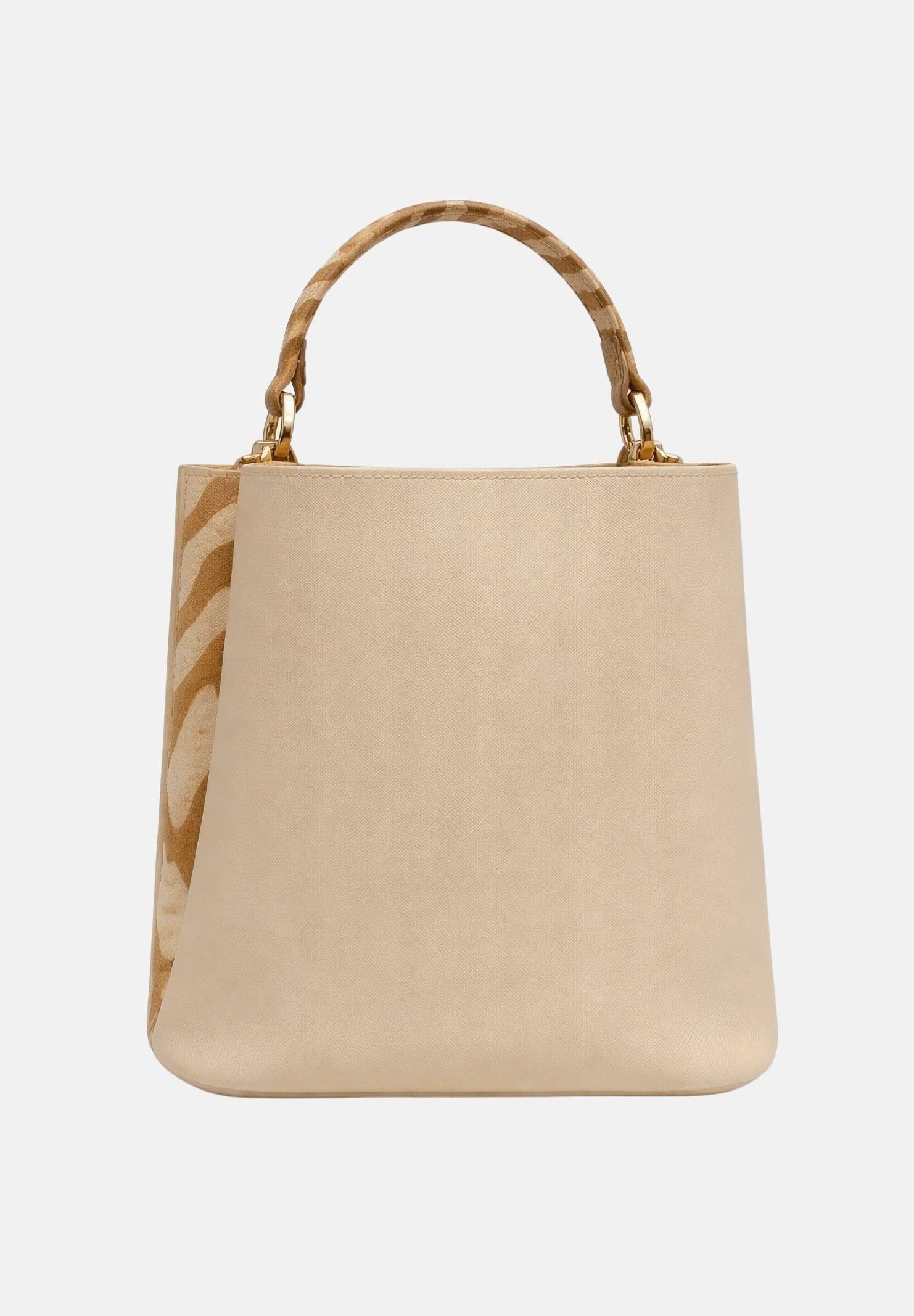 JUST CAVALLI Borsa a mano beige da donna con logo 80RA4BB3ZS766 751 JUST CAVALLI 