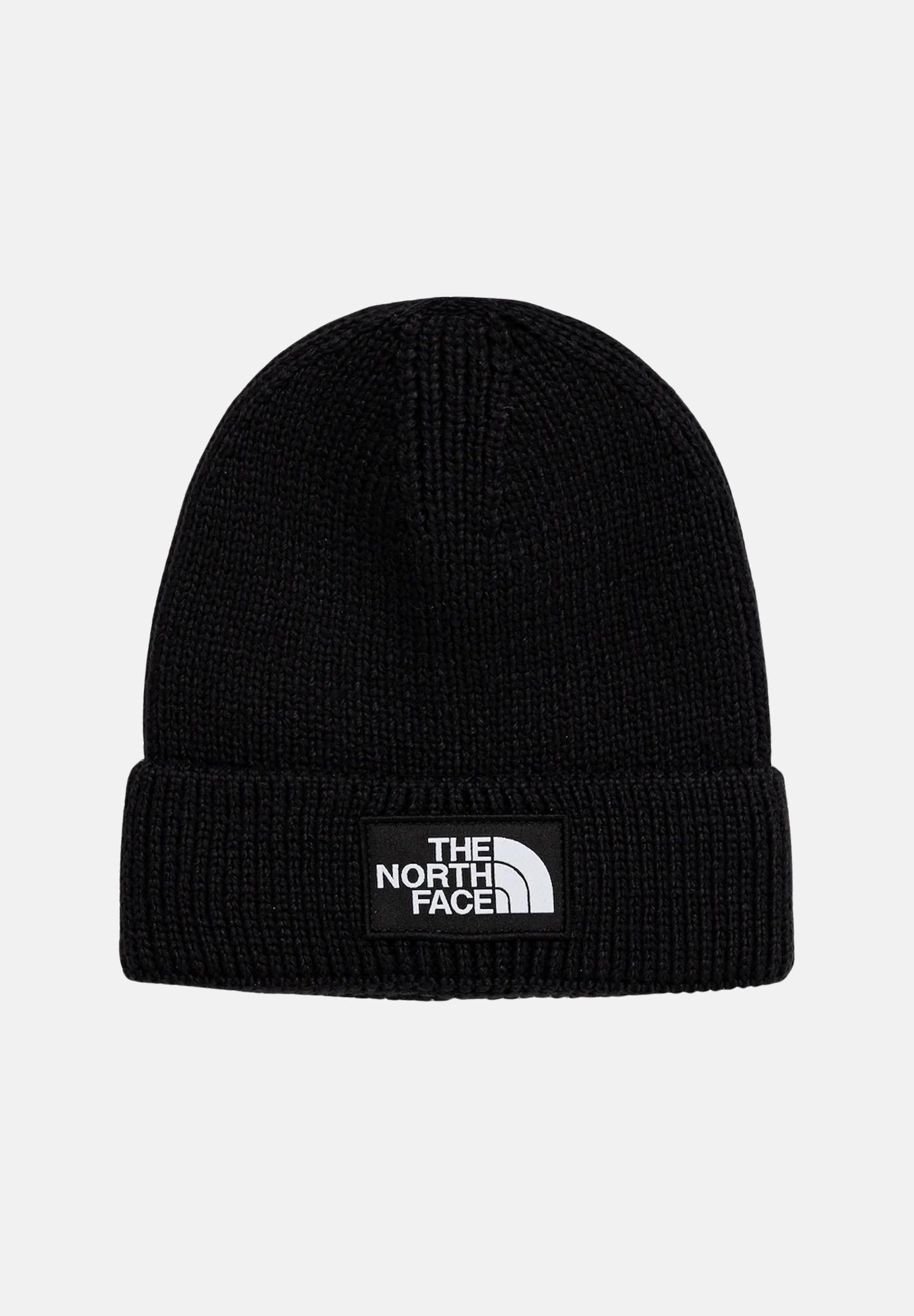 THE NORTH FACE Berretto nero per uomo e donna con risvolto e logo box TNF NF0A8CHEJK31 . THE NORTH FACE 