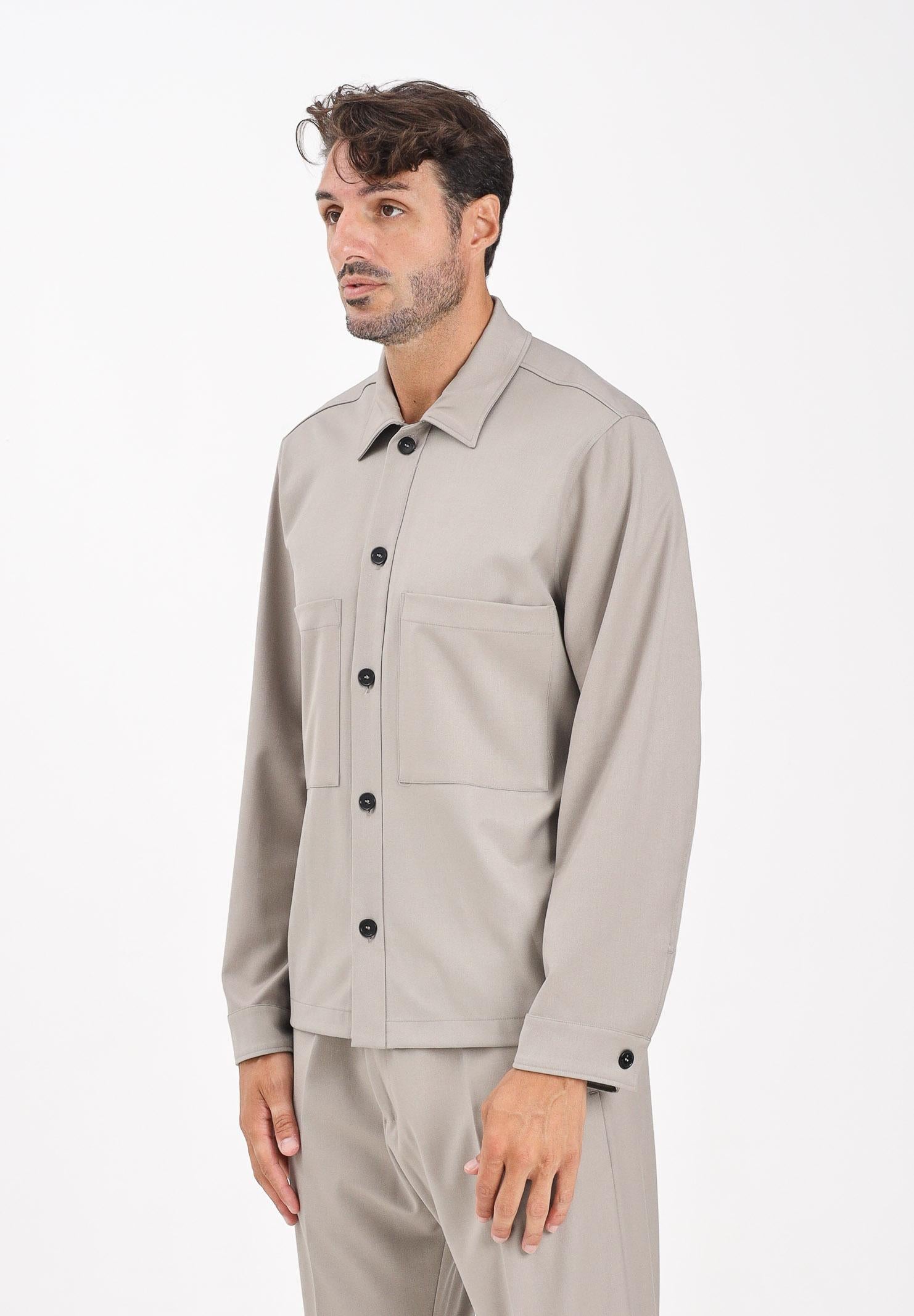 I'M BRIAN Camicia a manica lunga beige da uomo CA3441 00152 I'M BRIAN 