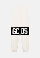 GCDS Pantalone sportivo panna per bambino e bambina con stampa logo B2KU3017BA2 15 GCDS 