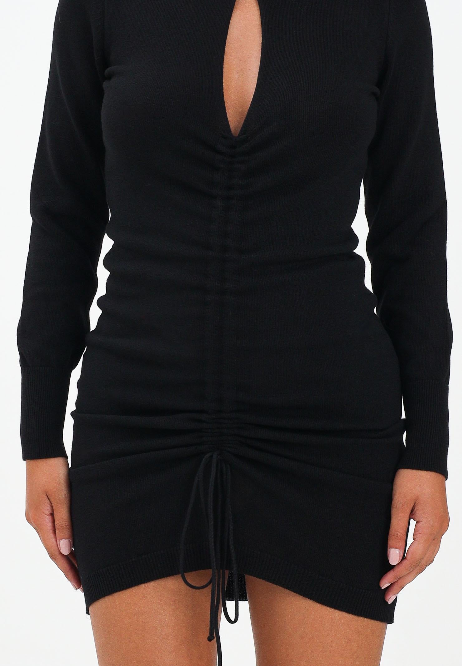 AKEP Abito corto nero da donna regolabile al centro VSKD11015 V8 AKEP 