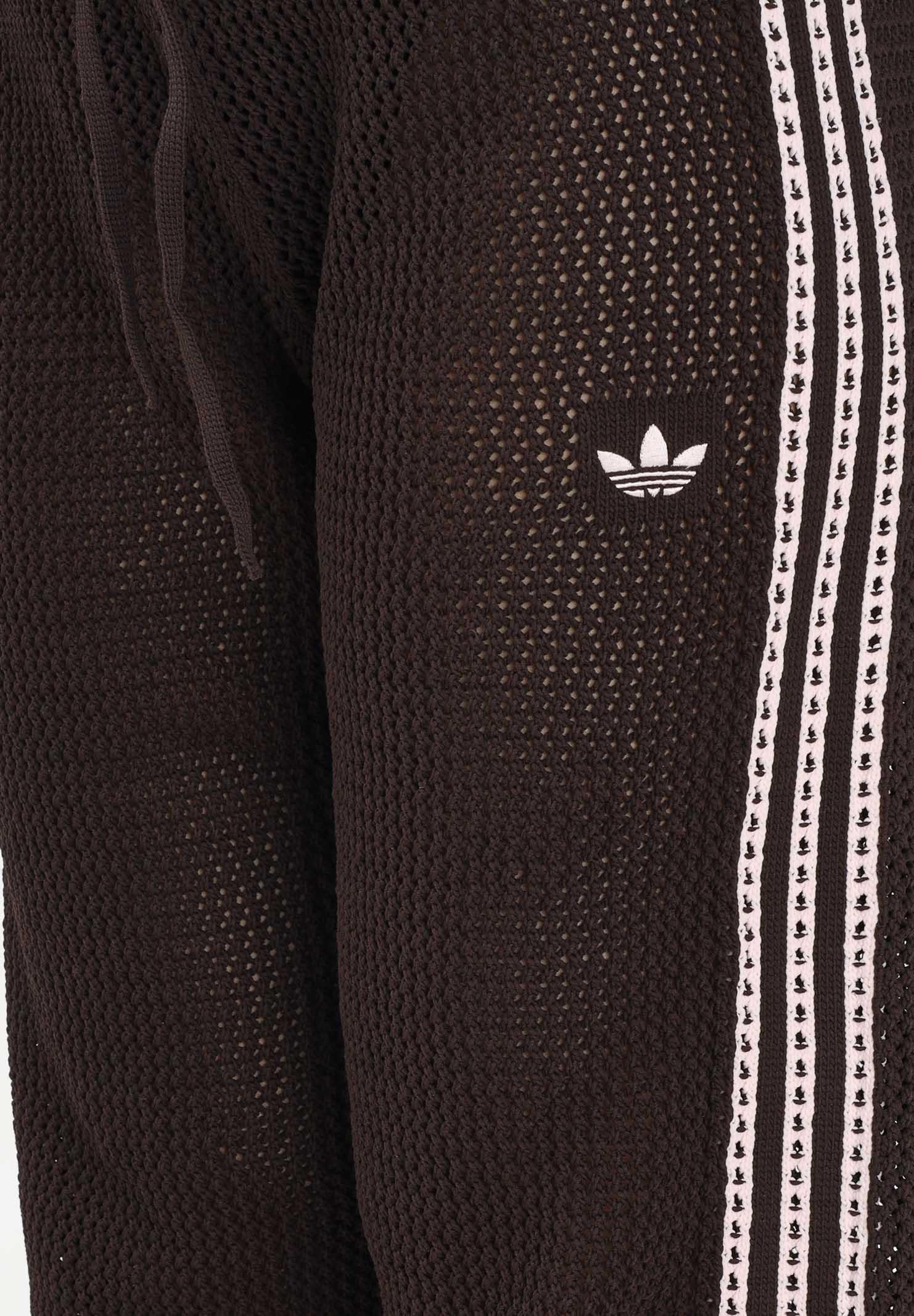 ADIDAS ORIGINALS Pantalone KNITTED CROCHET FIREBIRD marrone da donna<BR/> KE0201 . ADIDAS ORIGINALS 
