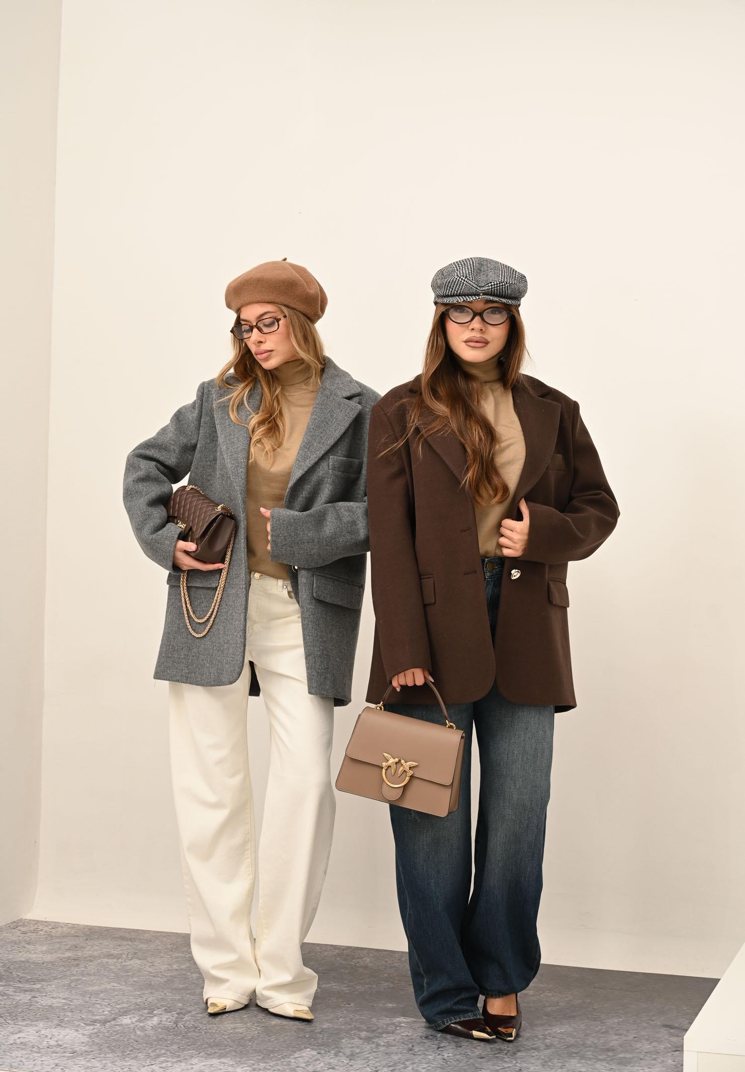 SANTAS Cappotto corto LUMIÈRE marrone da donna PV2620 MA SANTAS 