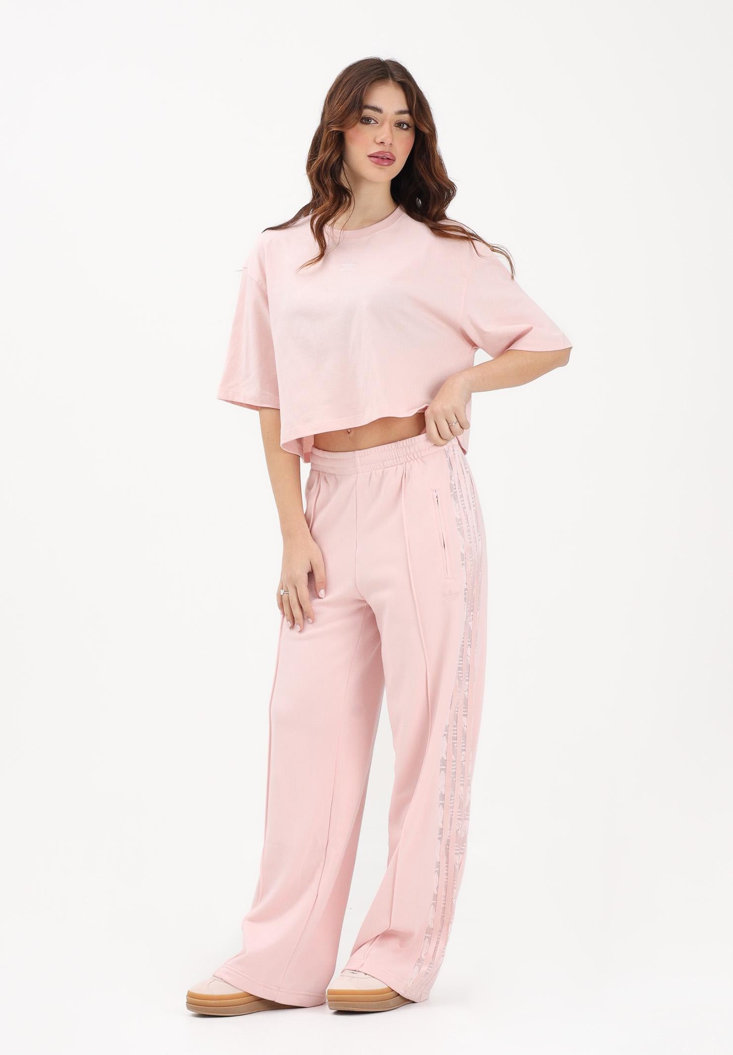 ADIDAS ORIGINALS Pantalone sportivo FIREBIRD IN PIZZO rosa da donna KC6444 . ADIDAS ORIGINALS 