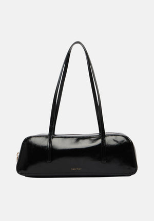 CALVIN KLEIN  borsa a spalla Foil Logo Glossy Bauletto, colore UB1 Black LV04F3638G UB1 CALVIN KLEIN 