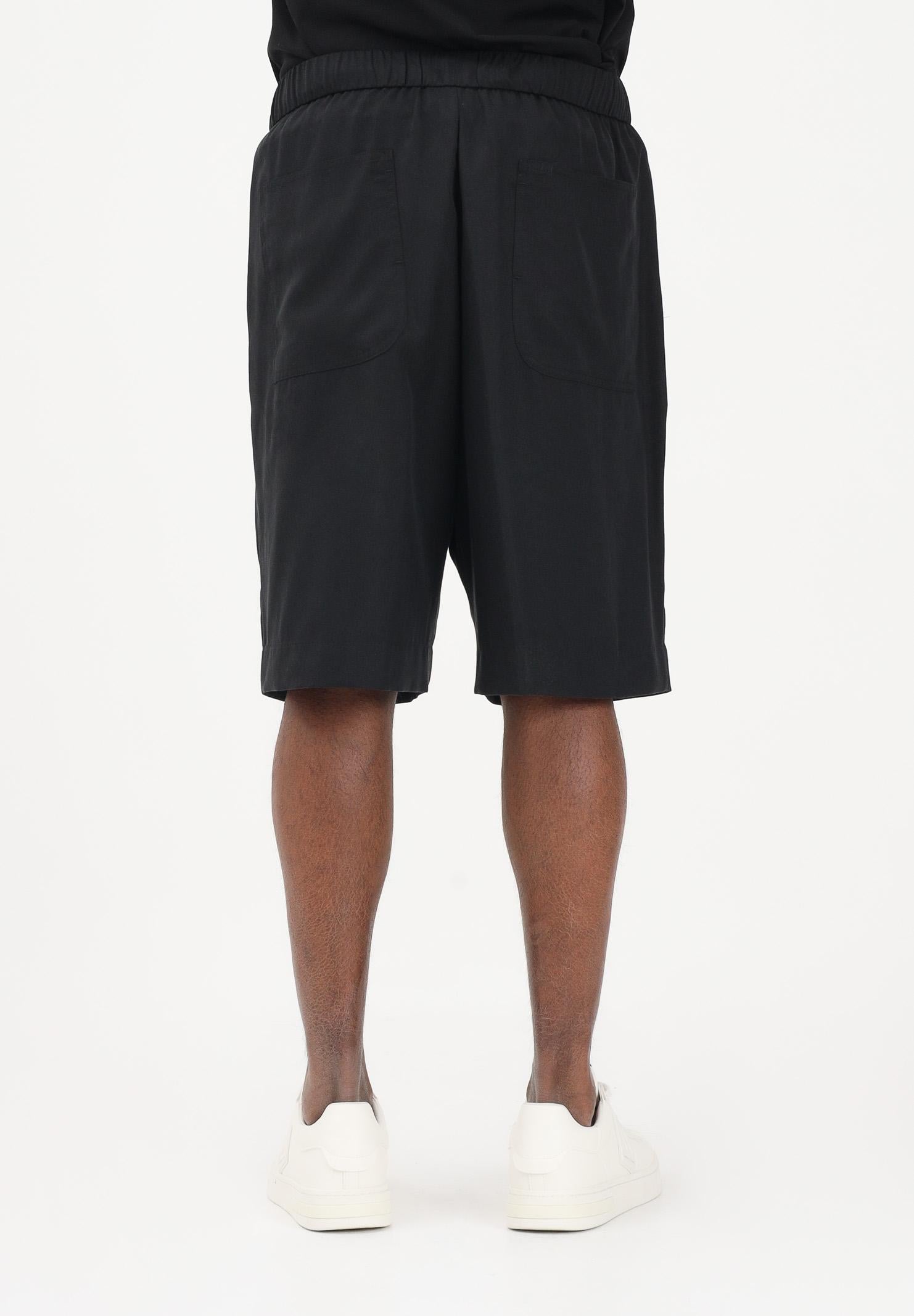 I'M BRIAN Shorts in lino nero da uomo BE3695 009 I'M BRIAN 