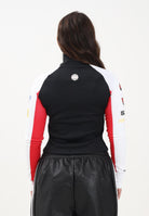 ADIDAS ORIGINALS Felpa con zip TEAMGEIST SLIM nera da donna KH1987 . ADIDAS ORIGINALS 