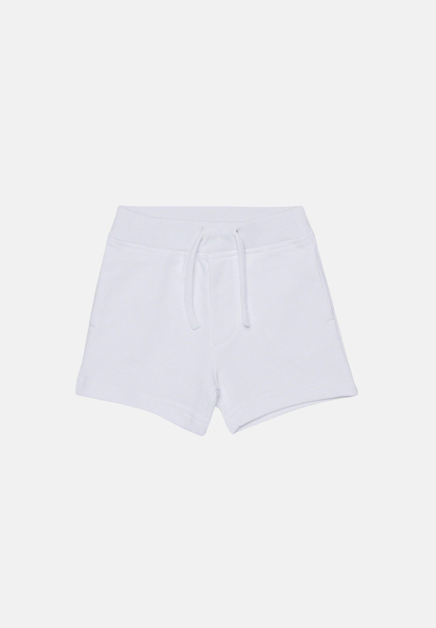 DSQUARED2 Shorts bianco da neonato con stampa sul retro DQ3280D0AGW DQ100 DSQUARED2 