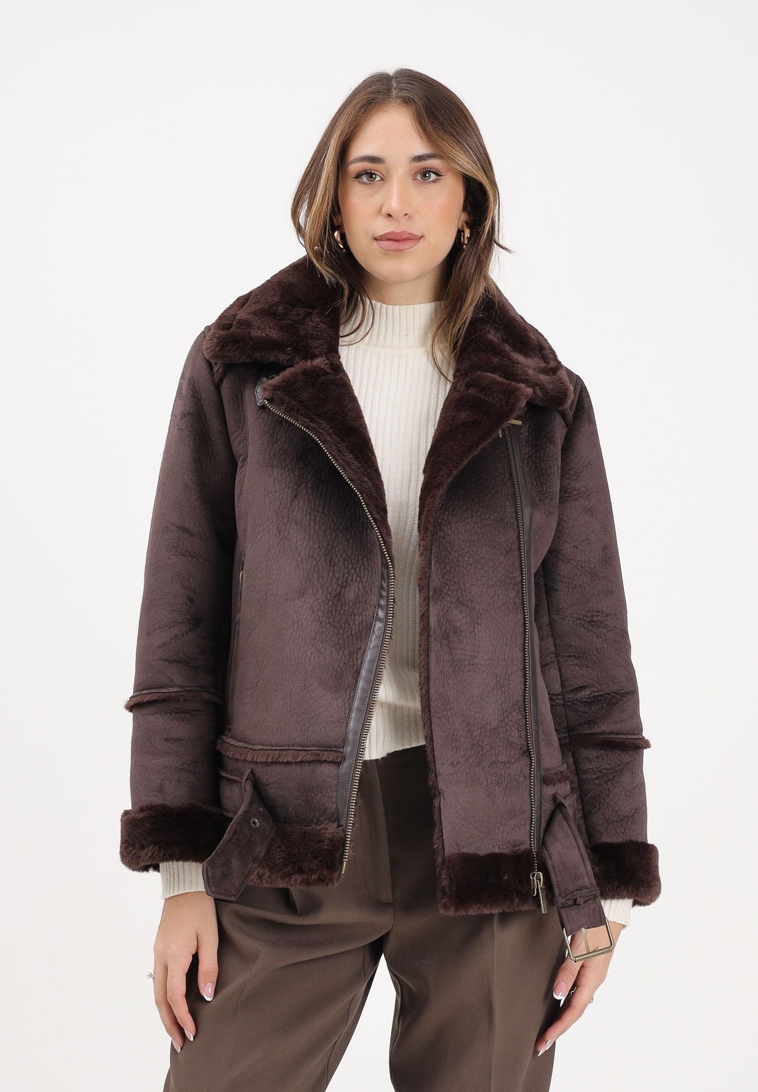 VICOLO Montone marrone da donna TF0091 FU69 VICOLO 