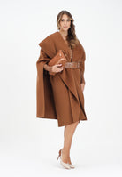 ELISABETTA FRANCHI Mantella cammello da donna con cintura CP67D56E2 EC1 ELISABETTA FRANCHI 