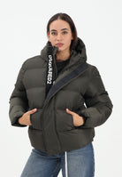 DSQUARED2 Piumino verde oliva per donna, ragazzi e bambini con logo DQ1090D00BN DQ518 DSQUARED2 