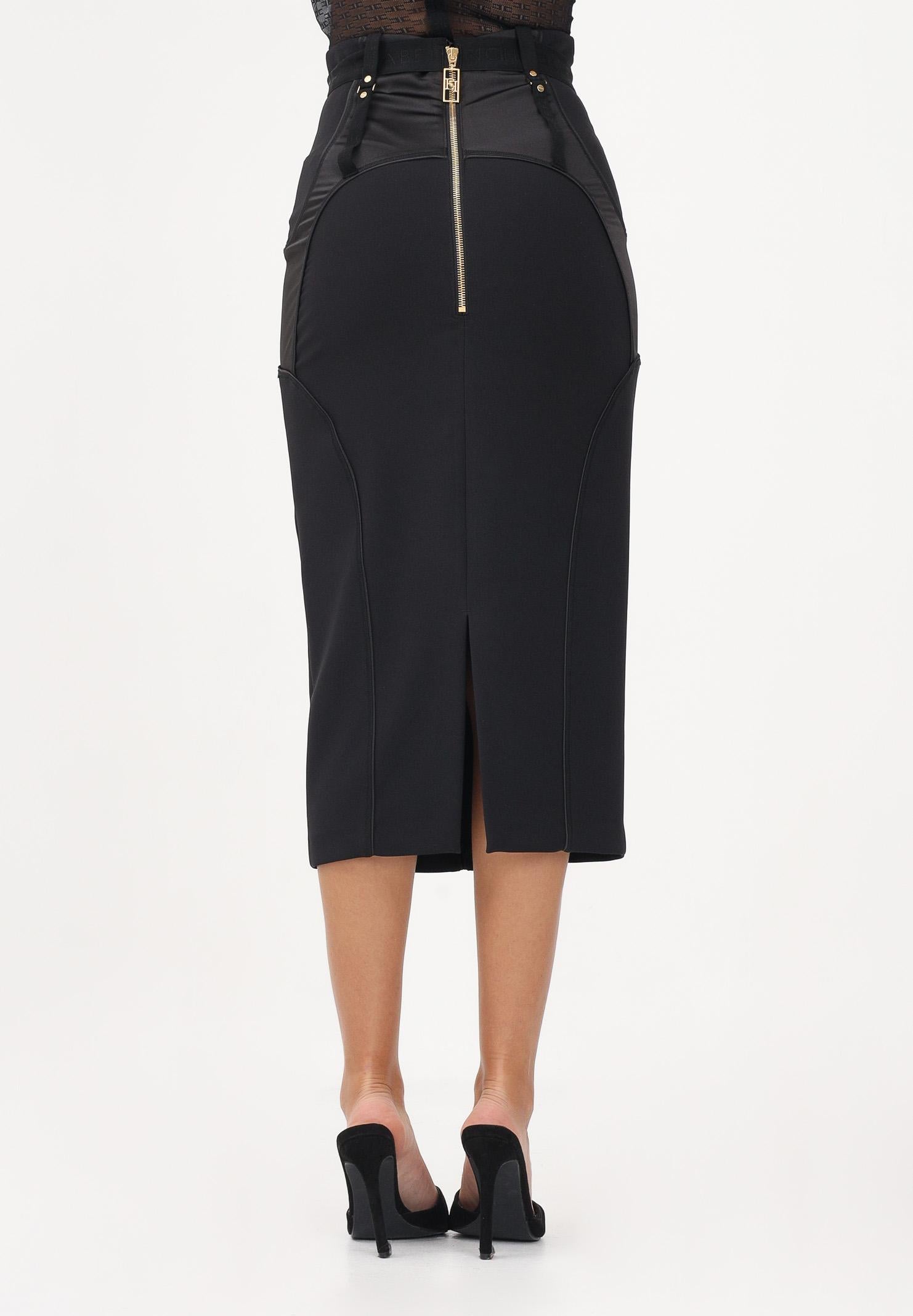 ELISABETTA FRANCHI Gonna midi nera da donna dalla costruzione a bustier GO14862E2 110 ELISABETTA FRANCHI 