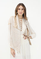 ARMANI EXCHANGE Sciarpa beige da donna con dettaglio logo A|X XW000883AF13399 F6036 ARMANI EXCHANGE 