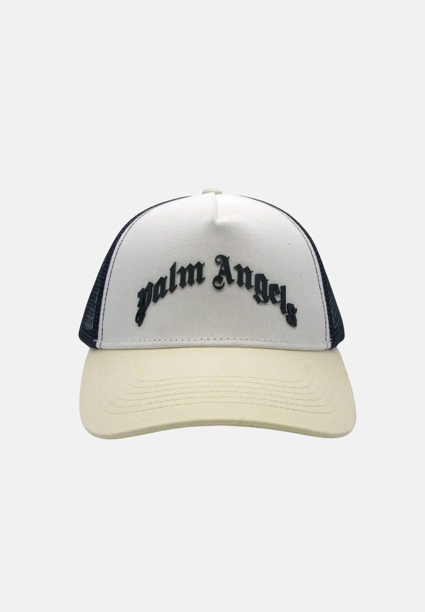 PALM ANGELS Cappello con visiera panna, bianco e nero per uomo e donna con logo BK00CMZ0988 2 PALM ANGELS 
