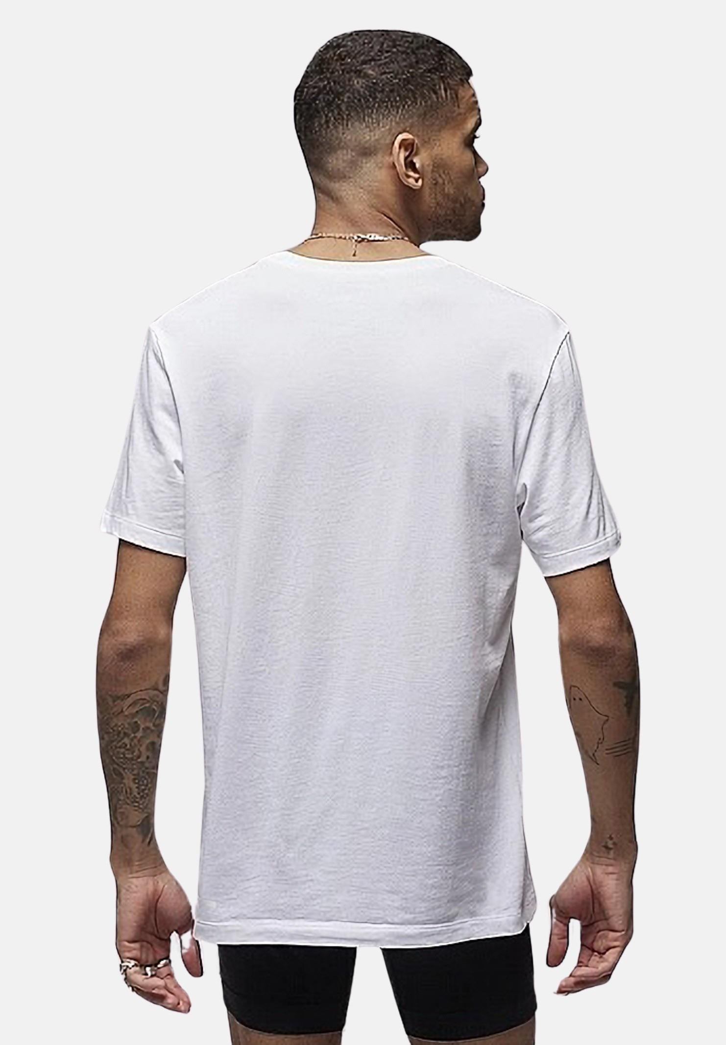 T-shirt da uomo bianca Flight base JM0625 001 JORDAN 