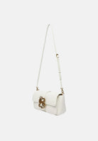 JUST CAVALLI Borsa a spalla bianca da donna con fibbia logo 80RA4BA2ZSA89 003 JUST CAVALLI 