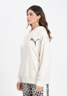 PUMA Felpa con cappuccio LEO LUXE panna da donna 633766 91 PUMA 