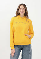 MARNI Felpa con cappuccio gialla per donna, ragazzi e bambini rifinita da stampa logo M01407M00V0 0M219 MARNI 
