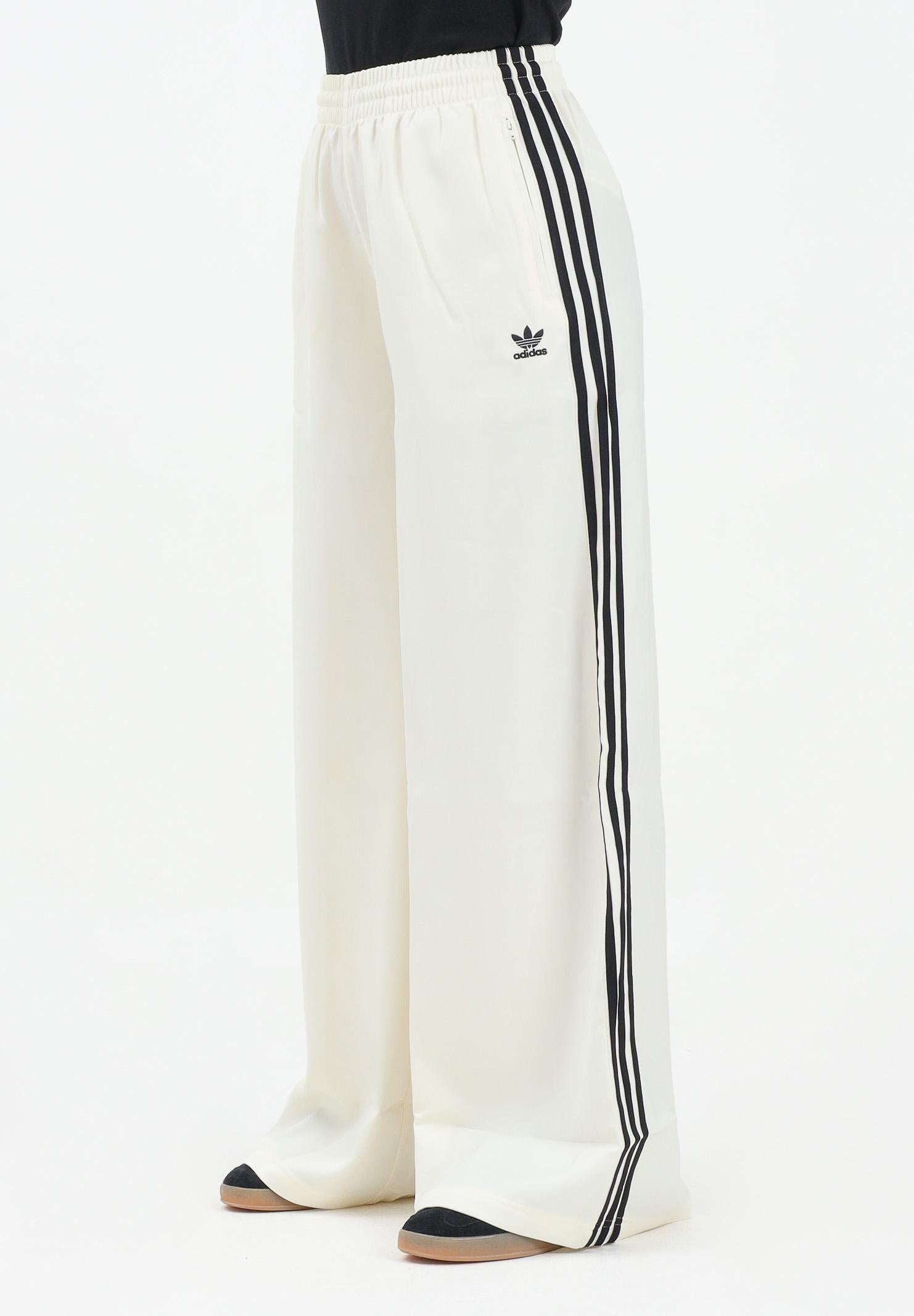 ADIDAS ORIGINALS Pantalone sportivo Adicolor Satin Wide Leg panna da donna KD2542 . ADIDAS ORIGINALS 