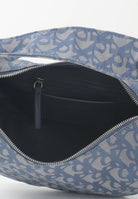 CALVIN KLEIN Borsa a spalla blu da donna con motivo jacquard all-over LV04F3206G ZYX CALVIN KLEIN 