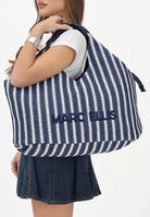 MARC ELLIS Borsa mare Buby Eivissa blu e bianca da donna BUBY-EIVISSA BLWH MARC ELLIS 