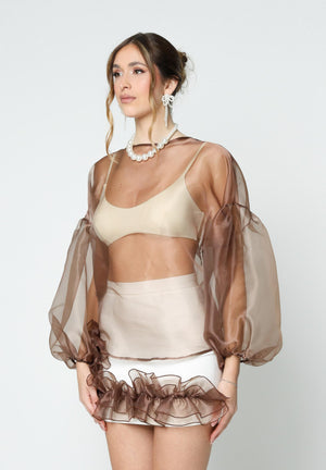 SANTAS Blusa LEMON PIE marrone da donna PV25015 MARRONE SANTAS 