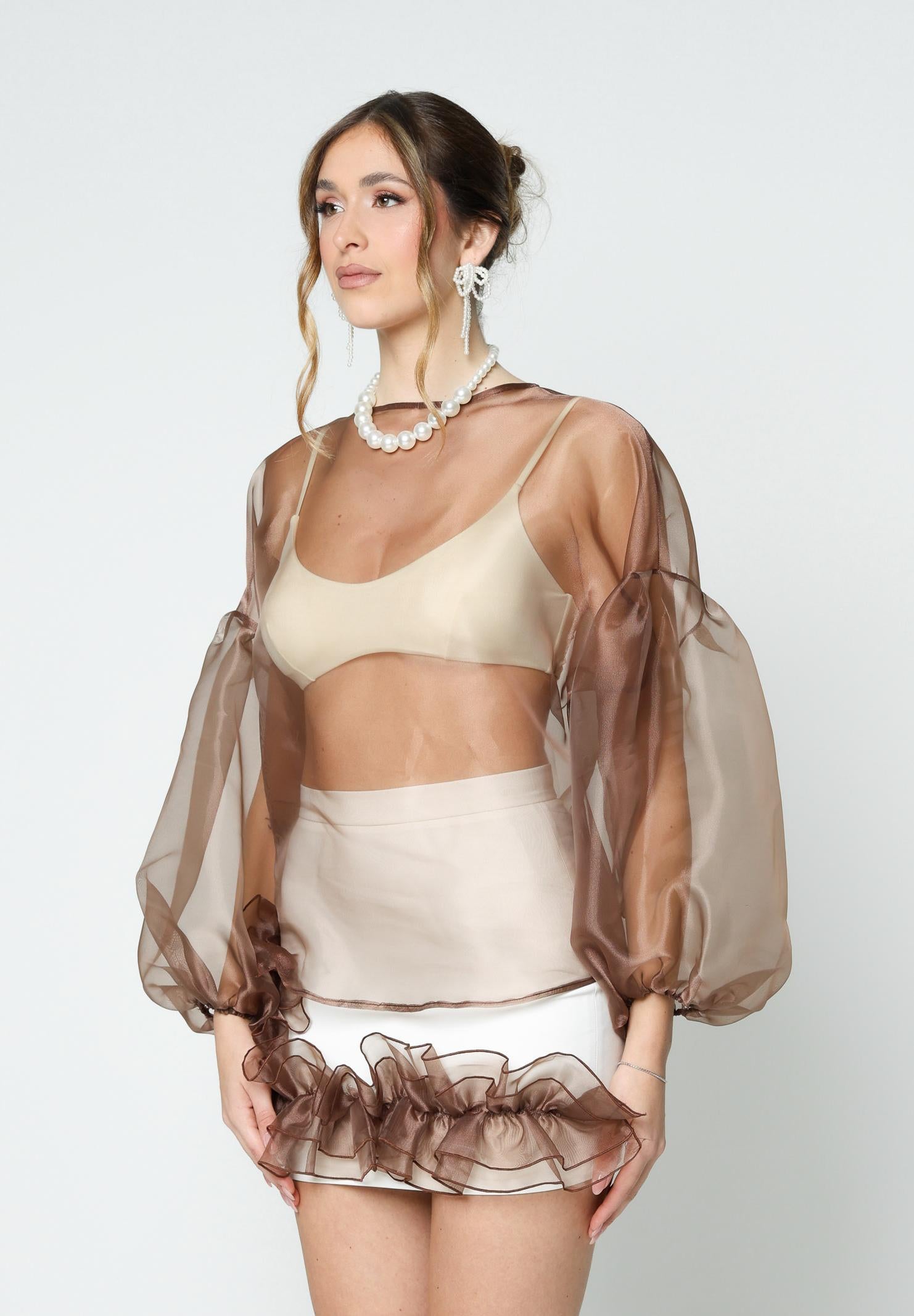 SANTAS Blusa LEMON PIE marrone da donna PV25015 MARRONE SANTAS 