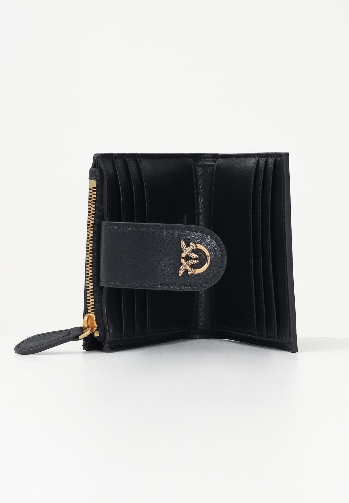 PINKO Portafogli nero da donna con dettaglio Love Birds 103610A0F1 Z99Q PINKO 