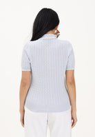 LACOSTE Polo a manica corta in maglia color polvere da donna AF0972 J2G LACOSTE 