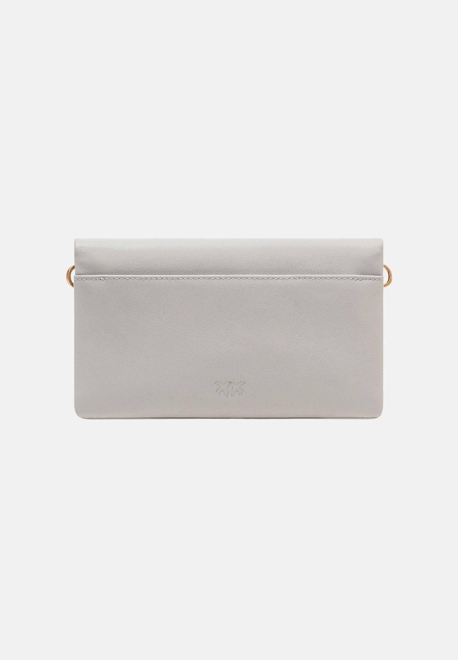 PINKO Pochette Love Bag Click Soft Horizontal Mini grigio perla da donna 106023A0QO K32Q PINKO 