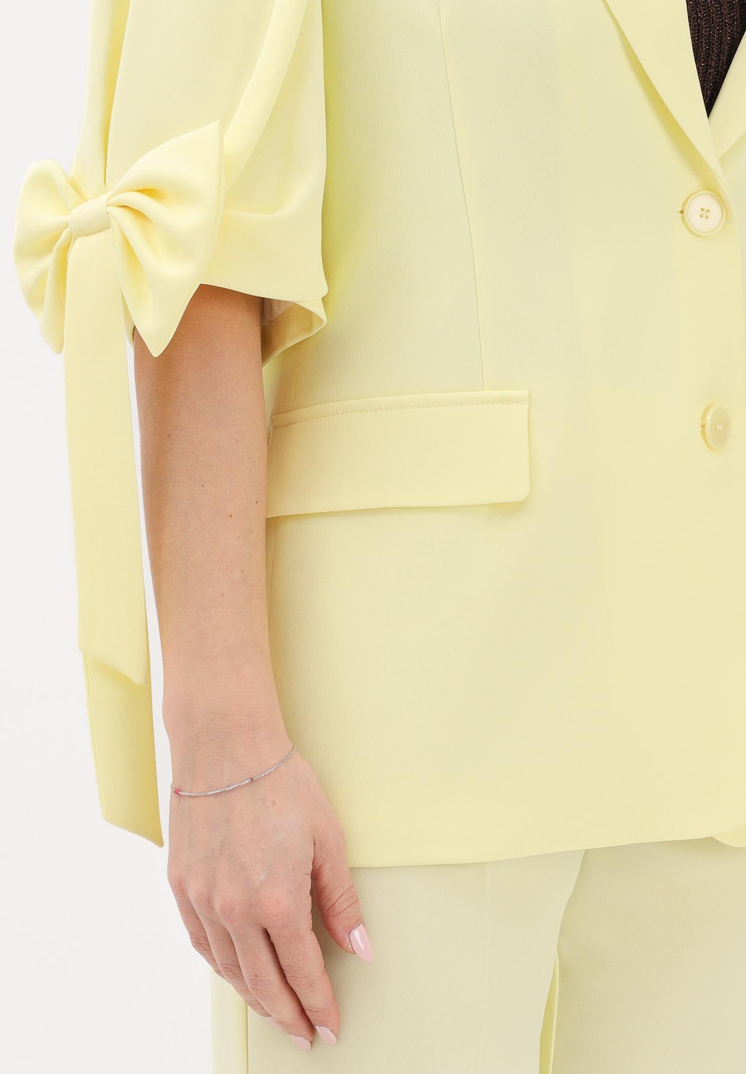 VICOLO Giacca monopetto gialla da donna con fiocchi TAB0244 ABU20 VICOLO 