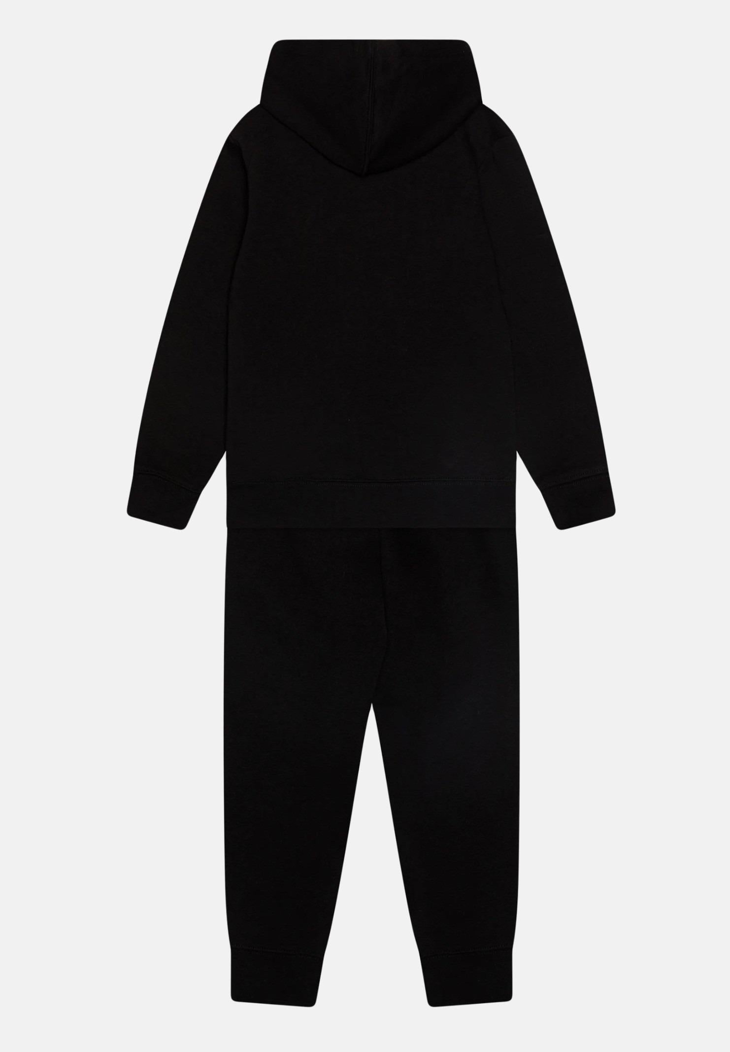 Tuta nera da neonato con logo a contrasto 65C651 K5X JORDAN 