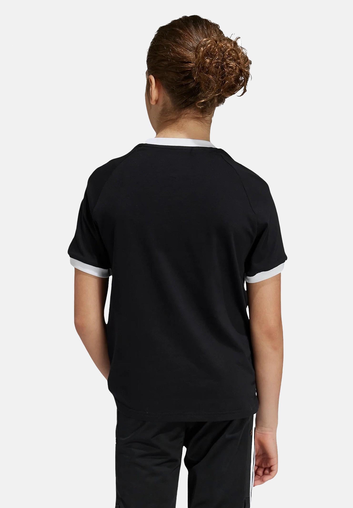 ADIDAS ORIGINALS T-shirt a manica corta Adicolor 3-Stripes nera per bambino e bambina IX7626 . ADIDAS ORIGINALS 